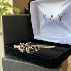 KAY Jewelers Penguin Family Bracelet Diamond Accents Sterling Silver